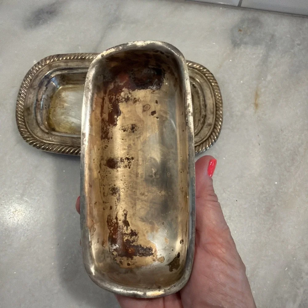 International Silver Co Butter Dish With Lid 8